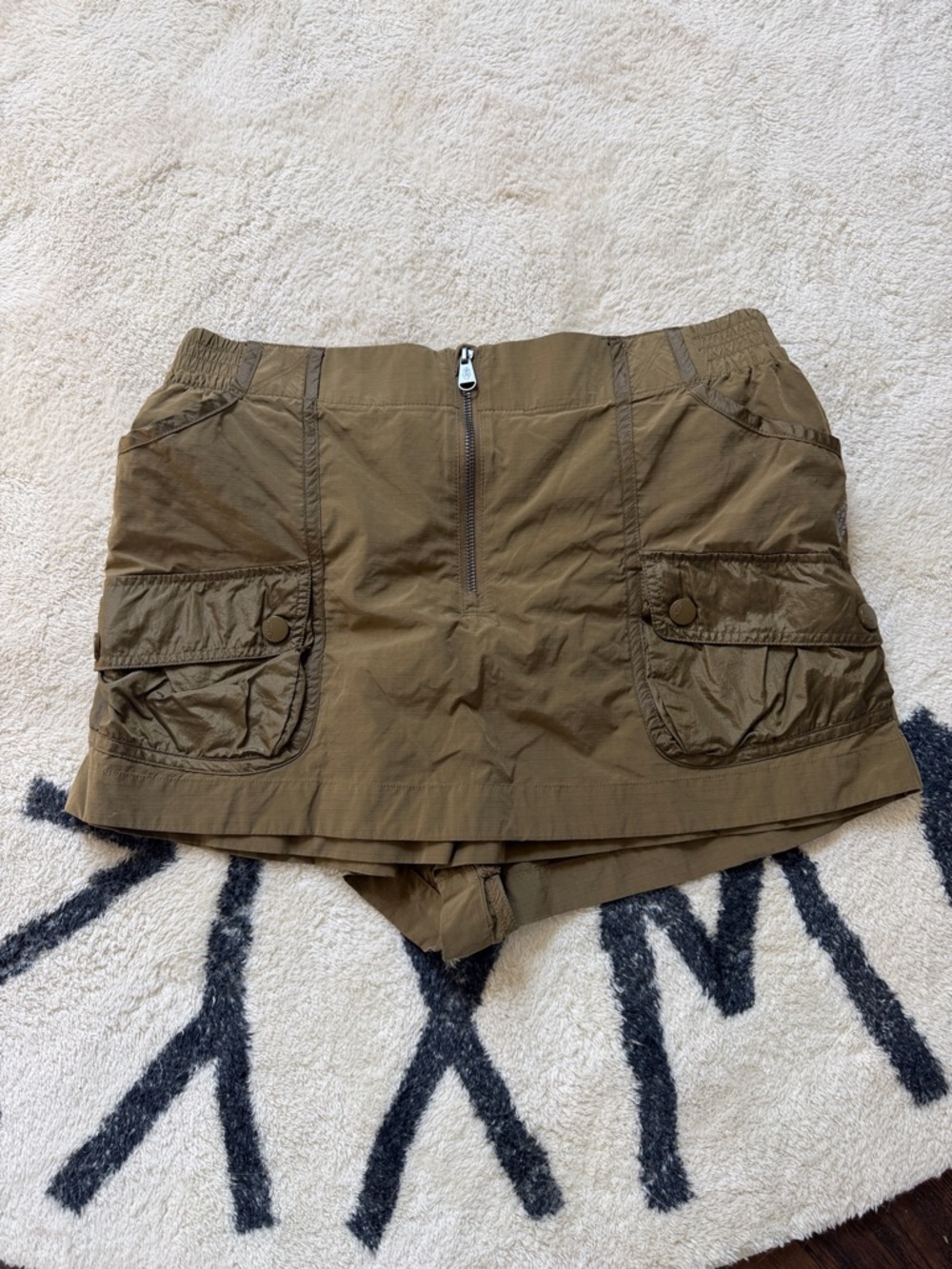 Free People Olive Cargo Skort Shorts